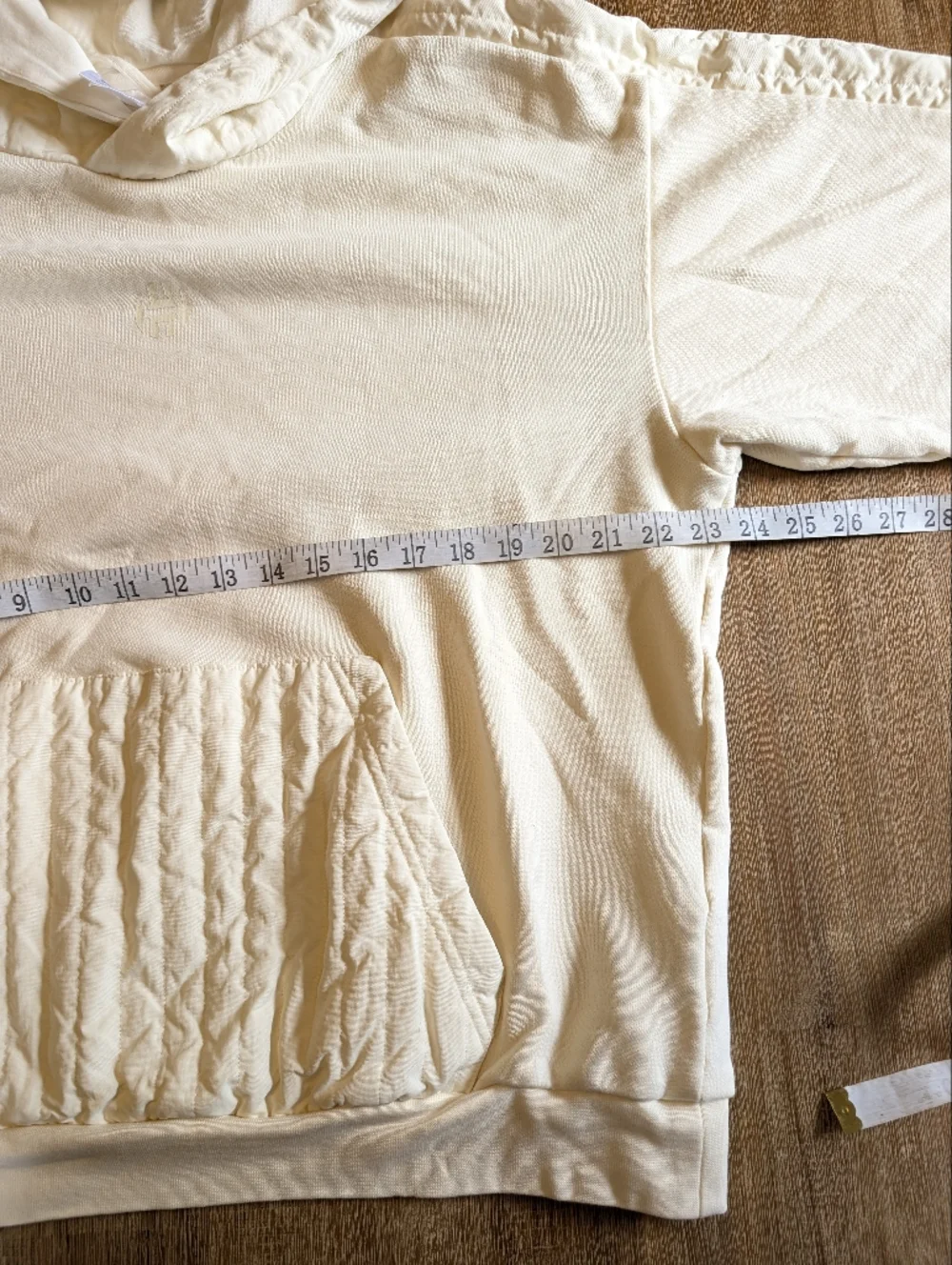 ADIDAS Harden Quilted Basketball French Tery Hoodie In Ivory Size L